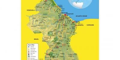 Zemljevid Gvajana zemljevid lokacije